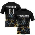 Personalized Sublimation Volleyball Jersey - Black and White Splash Design Personalized Black White Splash Sublimation Volleyball