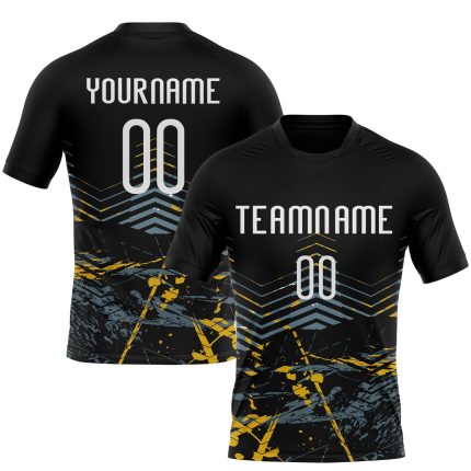 Personalized Sublimation Volleyball Jersey - Black and White Splash Design Personalized Black White Splash Sublimation Volleyball