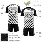 Personalized Soccer Uniform Jersey, Black and White Sublimation Design, Size 3 Personalized Black White Sublimation Soccer