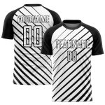 Personalized Soccer Uniform Jersey, Black and White Sublimation Design, Size 3 Personalized Black White Sublimation Soccer
