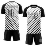 Personalized Soccer Uniform Jersey, Black and White Sublimation Design, Size 3 Personalized Black White Sublimation Soccer