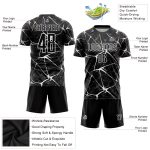 Personalized Soccer Uniform Jersey - Black White Sublimation, Size 4 Personalized Black White Sublimation Soccer Uniform