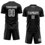 Personalized Sublimation Soccer Uniform Jersey - Black White Design, Customizable, Adult & Kids Sizes Personalized Black