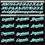 Custom Baseball Jersey with Personalized Name & Number - Black White Teal Arm Shapes, 3 Colors Available Personalized Black