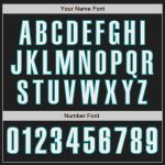 Personalized Teal Black White Baseball Jersey for Kids - Custom Number 6 Personalized Black White-Teal Baseball Jersey 6