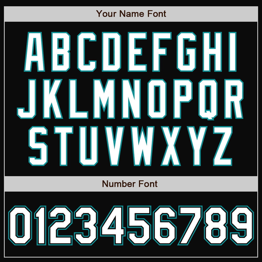 Personalized Bomber Jacket Black White Teal Full-Snap Varsity Letterman Personalized Black White-Teal Bomber Full-Snap Varsity - Image 7