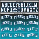 Personalized Basketball Jersey Black White Teal Fade Design - Custom Sports Apparel 2 Personalized Black White-Teal Fade