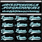 Custom Name and Number Personalized Black White Teal Hockey Jersey for Teams Personalized Black White-Teal Hockey Jersey