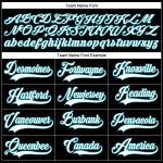 Personalized Black White Teal Lace Neck Hockey Jersey for Men and Women Personalized Black White-Teal Hockey Lace Neck Jersey
