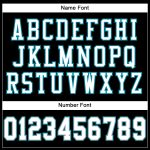 Personalized Authentic Football Jersey - Black White Teal Mesh Design Personalized Black White-Teal Mesh Authentic Football