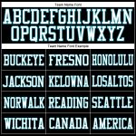 Personalized Authentic Football Jersey - Black White Teal Mesh Design Personalized Black White-Teal Mesh Authentic Football