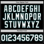 Customizable Black White Teal Baseball Jersey with Name and Number - Authentic Throwback Style Personalized Black White-Teal