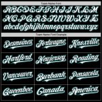 Customizable Black White Teal Baseball Jersey with Name and Number - Authentic Throwback Style Personalized Black White-Teal