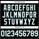 Personalized Performance T-Shirt in Black, White, and Teal for Custom Style Personalized Black White-Teal Performance T-Shirt