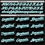 Personalized Black White Teal Baseball Jersey Sleeveless for Men Women 2 Personalized Black White-Teal Sleeveless Baseball