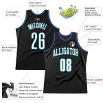 Custom Black White Teal Throwback Basketball Jersey for Men and Women Personalized Black White-Teal Throwback Basketball