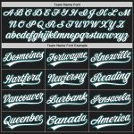 Personalized Unisex Softball Jersey - Black White Teal Two-Button Design Personalized Black White-Teal Two-Button Unisex