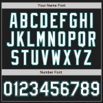 Custom Black White Teal Softball Jersey Unisex Personalized Name and Number - Two-Button Design Personalized Black White-Teal