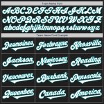 Personalized Two Tone Black White Teal Baseball Jersey for Men and Women Personalized Black White-Teal Two Tone Baseball