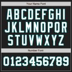 Personalized Two Tone Black White Teal Baseball Jersey for Men and Women Personalized Black White-Teal Two Tone Baseball