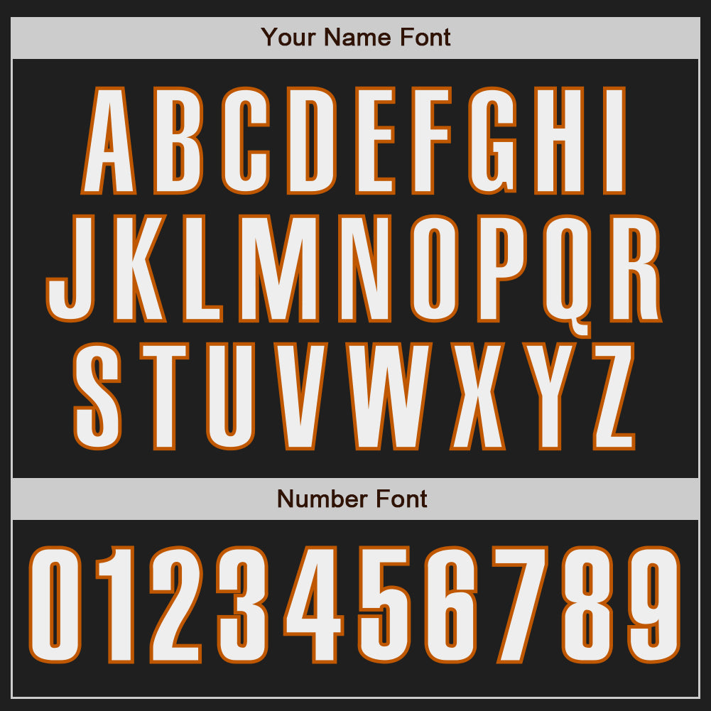 Personalized Black White-Texas Orange Authentic Baseball Jersey Team Custom Name and Number Personalized Custom Name & Number Texas Orange Black White Baseball Jersey - Authentic Team Apparel Personalized Black White-Texas - Image 5