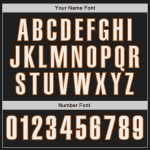 Personalized Texas Orange Baseball Jersey - Custom Black and White Design Personalized Black White-Texas Orange Baseball