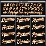 Personalized Texas Orange Bomber Jacket - Black White Varsity Letterman Full-Snap Two Tone Style Personalized Black White-Texas