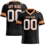Personalized Texas Orange Black White Mesh Football Jersey for Men and Women Personalized Black White-Texas Orange Mesh Football