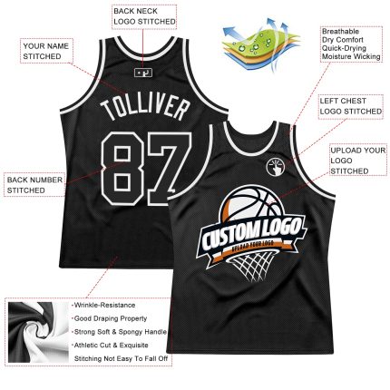 Personalized Basketball Jersey Black White Throwback Style for Fans 3 Personalized Black White Throwback Basketball Jersey