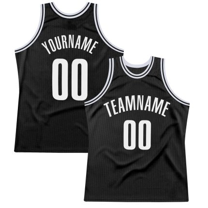Custom Black and White Basketball Jersey - Personalized Throwback Style Jersey Personalized Black White Throwback Basketball