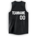 Personalized Black and White V-Neck Basketball Jersey for Men and Women Personalized Black White V-Neck Basketball Jersey
