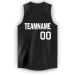 Personalized Black and White Basketball Jersey V-Neck for Men and Women Personalized Black White V-Neck Basketball Jersey
