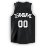 Custom V-Neck Basketball Jersey - Personalized Black and White Design for Men and Women Personalized Black White V-Neck Basketball