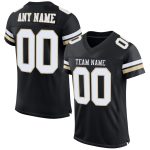Custom Name Number Personalized Black and White Vegas Gold Mesh Football Jersey Authentic Personalized Black White-Vegas