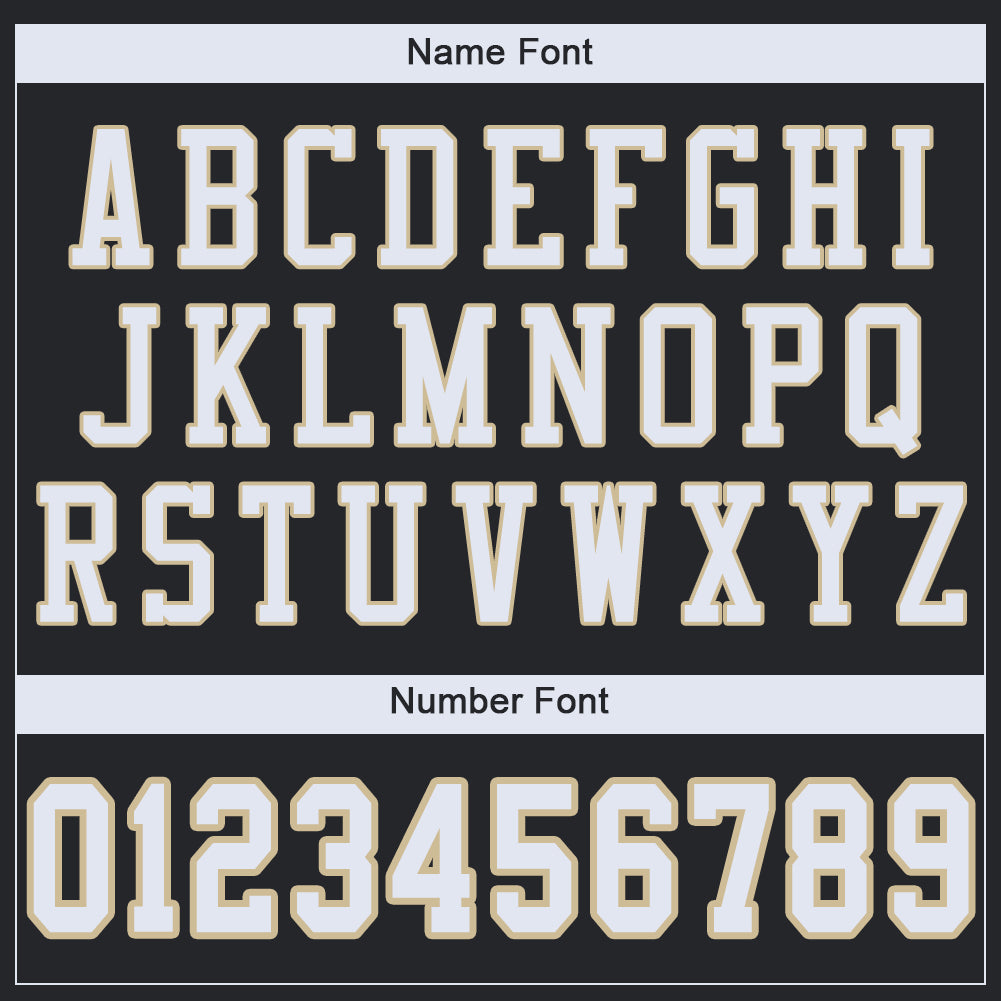 Personalized Black White-Vegas Gold Mesh Authentic Football Jersey Team Custom Name and Number Custom Name Number Personalized Black and White Vegas Gold Mesh Football Jersey Authentic Personalized Black White-Vegas - Image 5