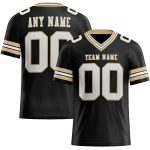 Customizable Black and White Vegas Gold Mesh Football Jersey - Personalized Sports Apparel 2 Personalized Black White-Vegas