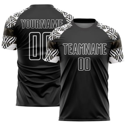 Custom Black White Zebra Geometric Soccer Jersey Uniform for Sublimation Personalized Black White Zebra And Geometric Sublimation