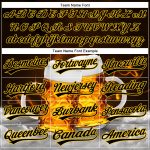 Personalized Black Yellow 3D Baseball Jersey for Beer Festival, Custom Design Personalized Black Yellow 3D Beer Festival