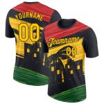 Personalized Black Yellow 3D T-Shirt for Black History Month Performance Personalized Black Yellow 3D Black History Month