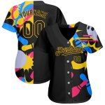 Customizable Black and Yellow 3D Baseball Bowling Jersey for Men and Women Personalized Black Yellow 3D Bowling Baseball