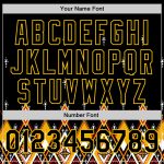 Custom 3D Geometric African Ethnic Black Yellow Baseball Jersey Personalized Black Yellow 3D Geometric African Ethnic Style