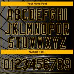 Custom Billiards Polo Shirt - Personalized 3D Black Yellow Pattern, Team Name & Number Print, Performance Fit Personalized