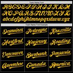 Custom Baseball Jersey with 3D Geometric Shapes in Black Yellow-Kelly Green - Personalized Name and Number Personalized Black