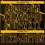 Custom Soccer Jersey with Personalized Name and Number, Black Yellow Lightning Design - Sublimation Uniform Personalized
