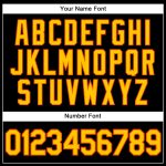 Custom Team Baseball Jersey - Personalized Black Yellow-Orange with Your Name and Number Personalized Black Yellow-Orange