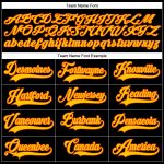Custom Black Yellow Orange Hockey Lace Neck Jersey for Personalized Style Personalized Black Yellow-Orange Hockey Lace Neck