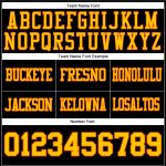 Personalized Football Jersey - Authentic Black Yellow-Orange Mesh Style Personalized Black Yellow-Orange Mesh Authentic Football