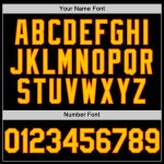 Custom Name Number Black Yellow-Orange Mesh Baseball Jersey - Personalized Authentic Throwback Team Jersey Personalized Black