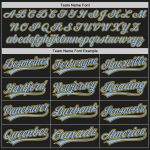 Personalized Black Yellow Pinstripe Baseball Jersey Light Blue Color Personalized Black Yellow Pinstripe Light Blue Baseball