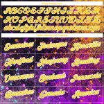 Custom Name and Number Holi Festival T-Shirt 3D Pattern Black Yellow-Purple Color Powder Performance Design Personalized